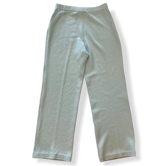St. John Marie Gray Santana Knit Pants Wool Blue 8 - Picture 2 of 6